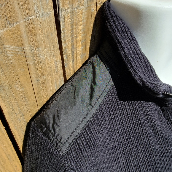 Kenneth Cole New York Black Men's Full Zip Knit Sweater Jacket M Medium - Picture 8 of 16